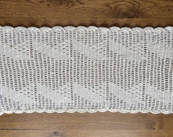 Filet crochet pattern, Table Runner, Nautical Crochet PDF, Vintage-Style HomeDecor, Birthday Gift, DIY Boat Tablecloth