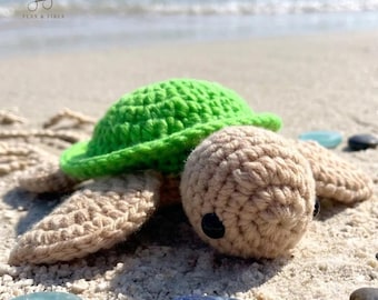 Turtle crochet pattern, Beginner Turtle Pattern, Sea Turtle, Cute Easy Amigurumi, DIY ,PDF, Stuffed baby animal, Instant Download