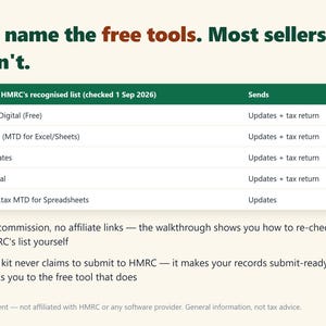 MTD 2026/27 Tax Digital Bundle | Sole Trader & Landlord Kit (Excel + Google Sheets) image 5