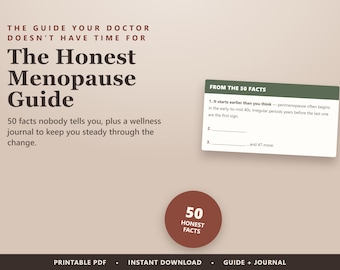 Perimenopause Menopause Wellness Journal | 50 Facts, Honest Guide (PDF Download)