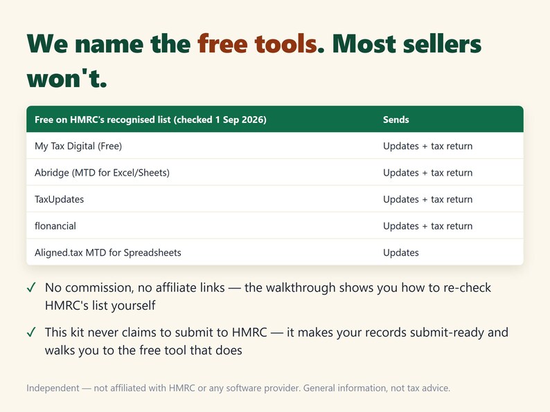 MTD Spreadsheet 2026/27 Landlord Bookkeeping HMRC | MTD Survival Kit | Excel Google Sheets image 5