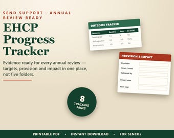 EHCP Progress Tracker for SENCOs | SEND Support Plan (Printable PDF)