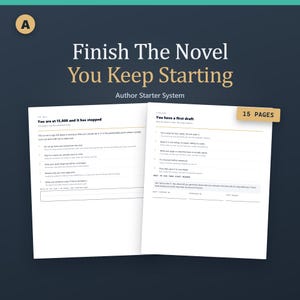 初めて小説を書く人のためのワークブック、初稿の文字数トラッカー、シーンテンプレート、章トラッカー、印刷可能なPDF