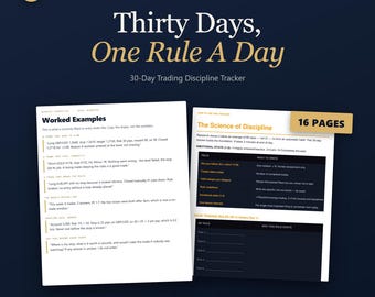 30-Day Trading Discipline Tracker | Habit Scorecard (PDF Download)