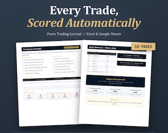 Forex Trading Journal | Crypto Stocks Day Trading Log (Excel, Google Sheets)