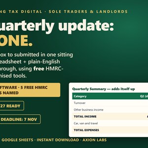 MTD Spreadsheet 2026/27 Landlord Bookkeeping HMRC | MTD Survival Kit | Excel Google Sheets image 1