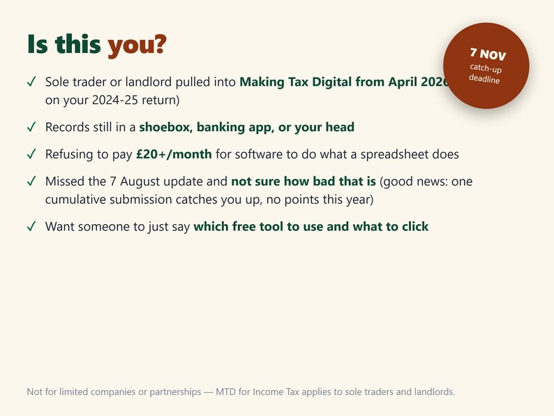 MTD Spreadsheet 2026/27 Landlord Bookkeeping HMRC | MTD Survival Kit | Excel Google Sheets image 4