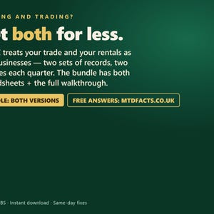 Making Tax Digital Spreadsheet 2026/27 Sole Trader | MTD Survival Kit | Excel Google Sheets image 7