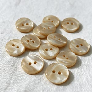 Round Fasteners & Sewing Buttons | Warm Luminous Finish | Ecological Tailoring Decor