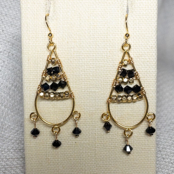 Buy Priyansh Enterprise Handmade Black Crystal Traditional Ad Earrings For  Parties, Festivals For Women Online at Best Prices in India - JioMart.