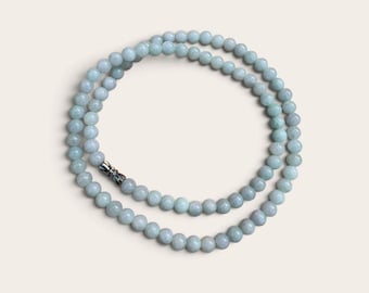 Jade Beaded Green Necklace, Natural with COA