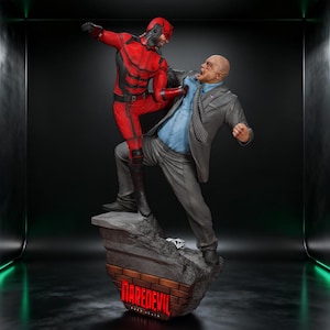 Daredevil vs Kingpin Diorama - Marvel STL-bestand voor harsfiguren, geschikt voor 3D-printen