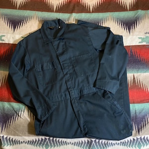 1970s 1980s Sears Tradewear Dark Green Coveralls Size M