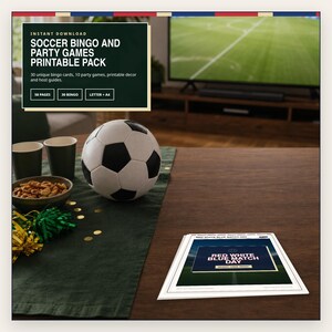 Soccer Bingo and Party Games Printable Pack