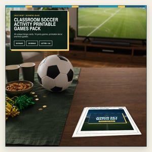 Classroom Soccer Activity Printable Games Pack