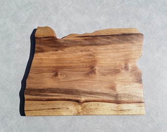 State of Oregon Large Made With Myrtlewood Cutting Board