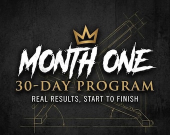 Month One 30-Day Workout Plan, Gym Program, Push Pull Legs Split (PDF Download)