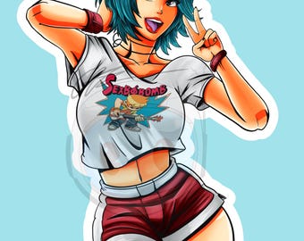 Ramona Flowers vinylsticker | Waterdicht, 7,6 cm (3 inch) uitgesneden | Voor laptop en waterfles