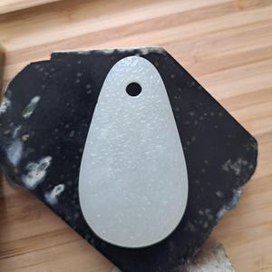 62.5mm Large white nephrite hand-stone/pendant