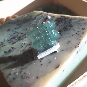 Blue Guatemala jadeite pendant