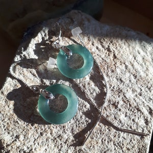 Guatemala blaue Jadeit Ohrringe