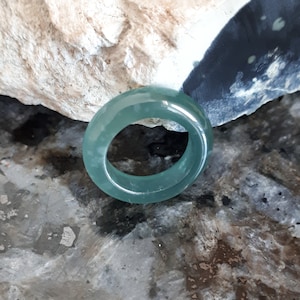 Blue Guatemala jadeite ring pendant