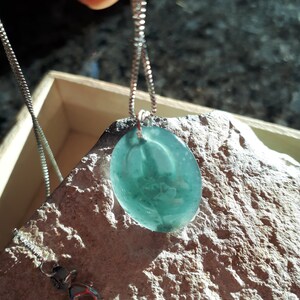 Blue Guatemala jadeite pendant