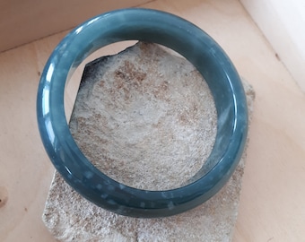 Pulseira de jadeíta azul da Guatemala de 57 mm nº 2