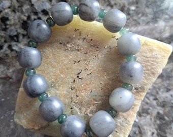 13 mm Nephrit und Jadeit Armband