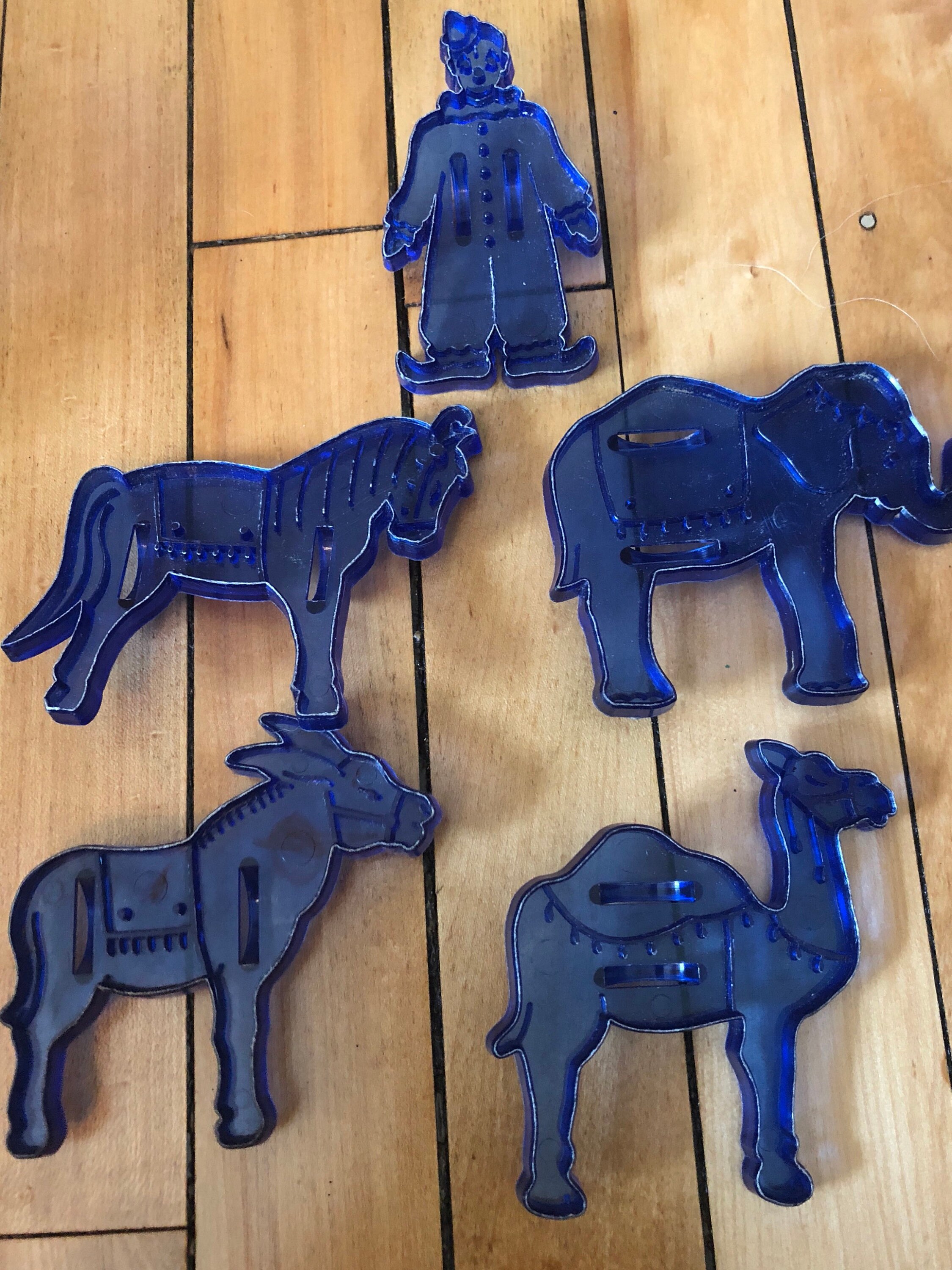 1950s BLUE Circus Cookie Cutters Set of 5 Etsy