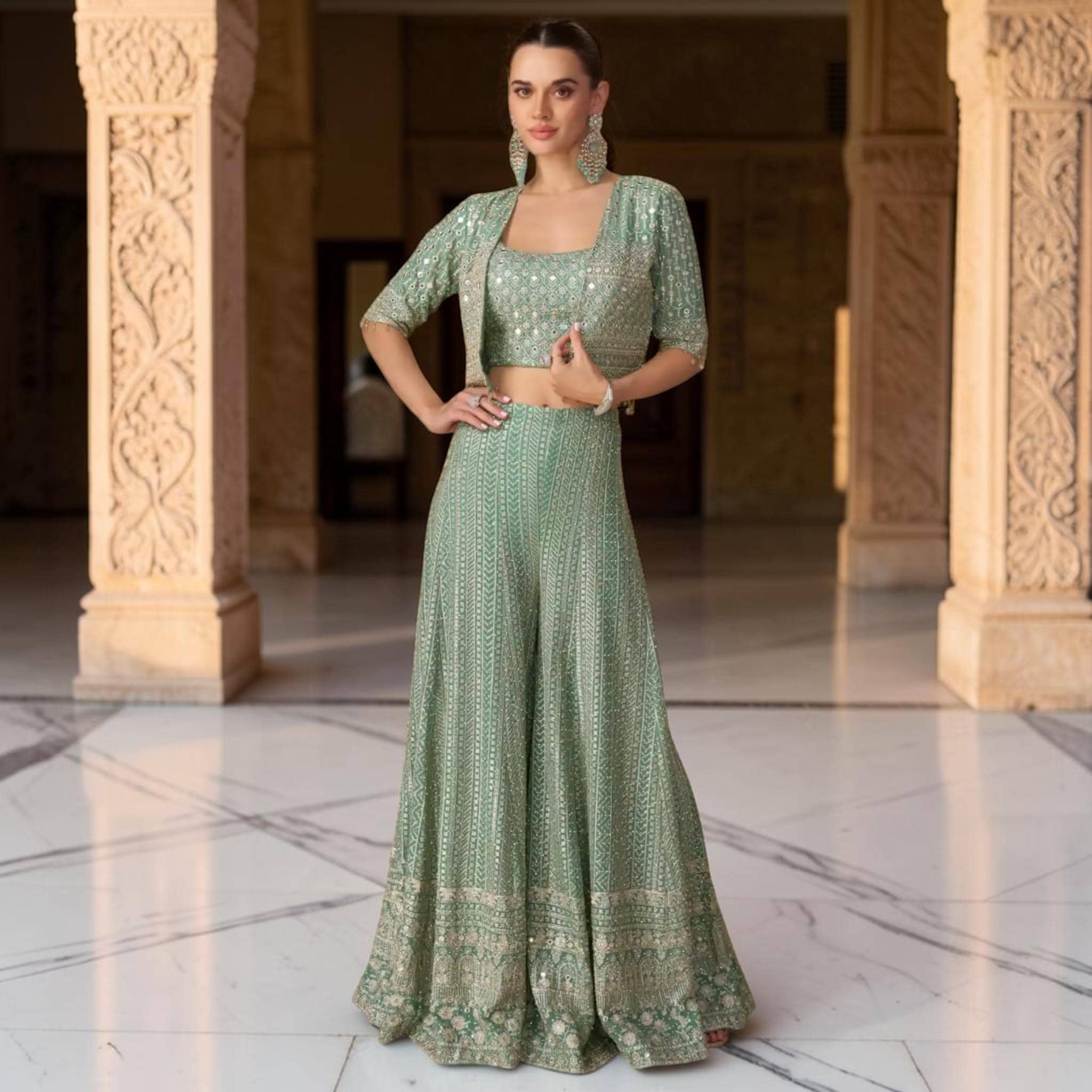 green dress for women indian Sage Product Group: 3090