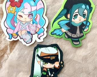 Pokemon Trainer Miku Glitter Vinyl Sticker | Bug | Fairy | Fighting