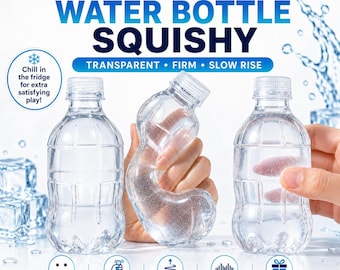 Viral Clear Water Bottle Squishy Transparent Sensory Fidget Toy ASMR Stress Relief Desk Toy Kawaii Gift