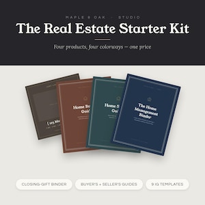 Real Estate Agent Marketing Bundle | Editable Canva Templates | Buyer & Seller Guides, Instagram, Binder