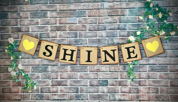 SHINE Banner Shine Sign-shine Garland-sunshine Theme Decoration-summer  Party Vintage Banner-room Decoration-shinning-student Achievement 