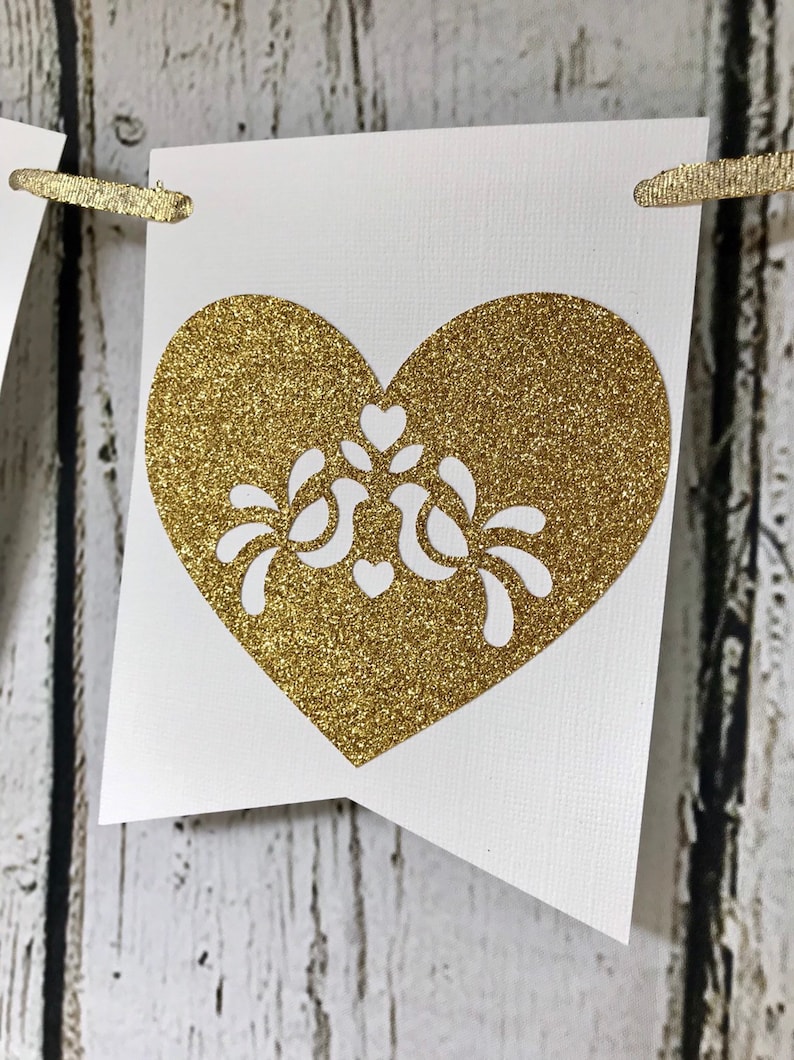TE AMO Banner-Te Amo Banner-Wedding Banner-Engaged banner-Spanish banner-I love you spanish banner-Anniversary banner-White and Gold banner