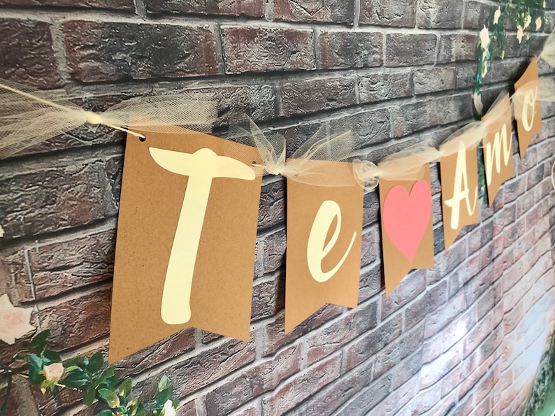 TE Amo Bannerwedding Bannerwedding Decorationproposal Etsy