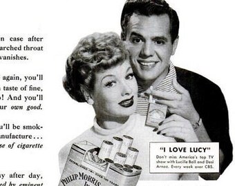 NEW I love Lucy Tin Sign Advertizing Lucille Ball TV AD 