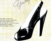 1946 Stiletto Air Step Shoes Armour Star Bacon Ads Brown Shoe Company Fashion High Heels Christian Louboutin Art Closet Decor Pumps Print