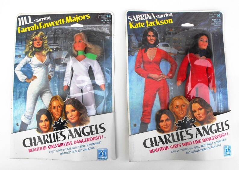 1977 Charlie's Angels Dolls Farrah Fawcett Kate Jackson Etsy