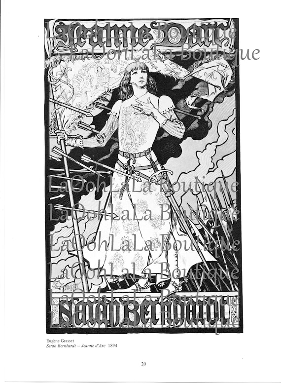 14 Jeanne D Arc Sarah Bernhardt Salon Des Cent Eugene Etsy