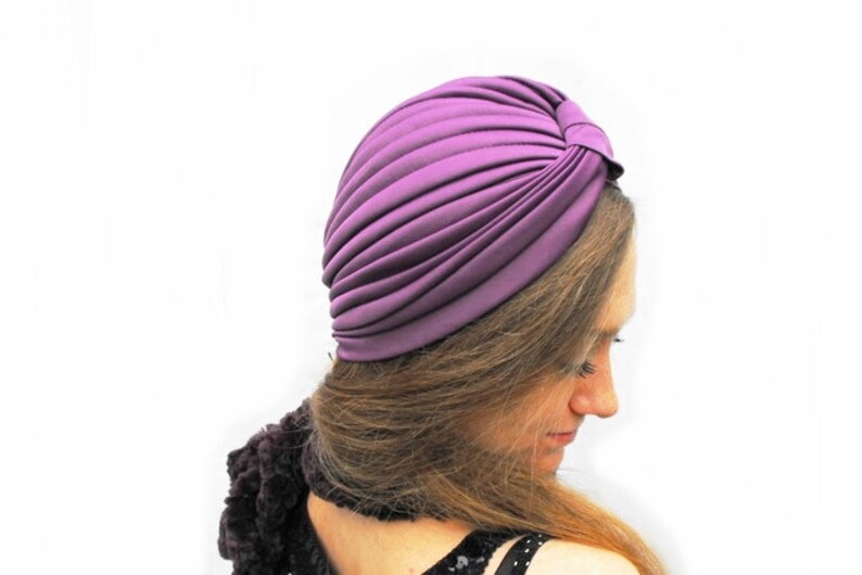 1960s Amethyst Gypsy Turban Hat Vintage Violet Fortune Teller | Etsy
