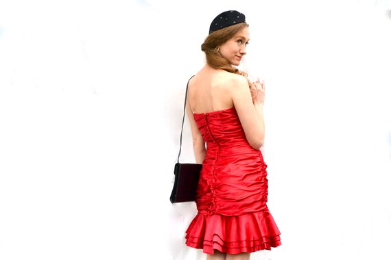 red satin dress canada