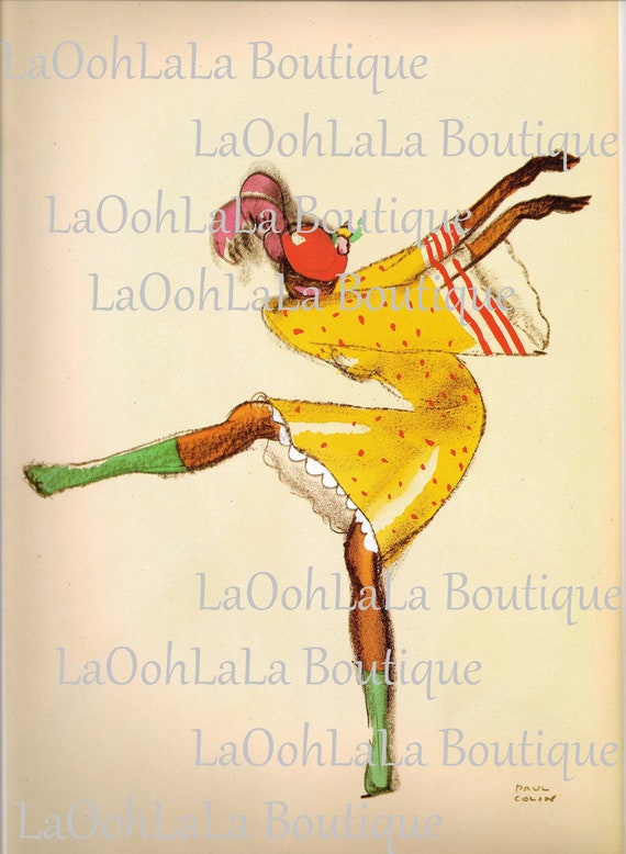 JOSEPHINE BAKER JAZZ AGE PARIS NIGHT CLUB POSTER A3 REPRINT