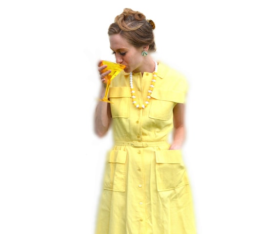 1940s Daffodil Day Dress Vintage Mid Century 40s 5