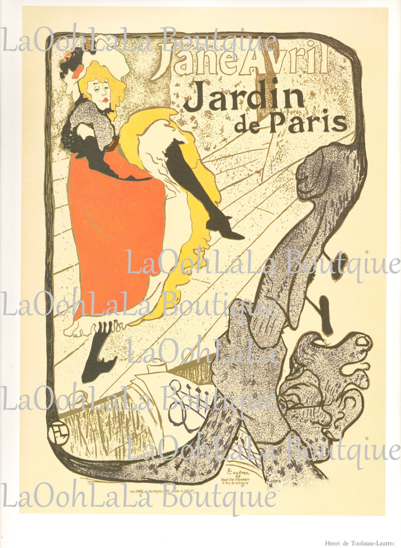 1893 Jane Avril Au Jardin De Paris & 1891 Moulin Rouge La | Etsy