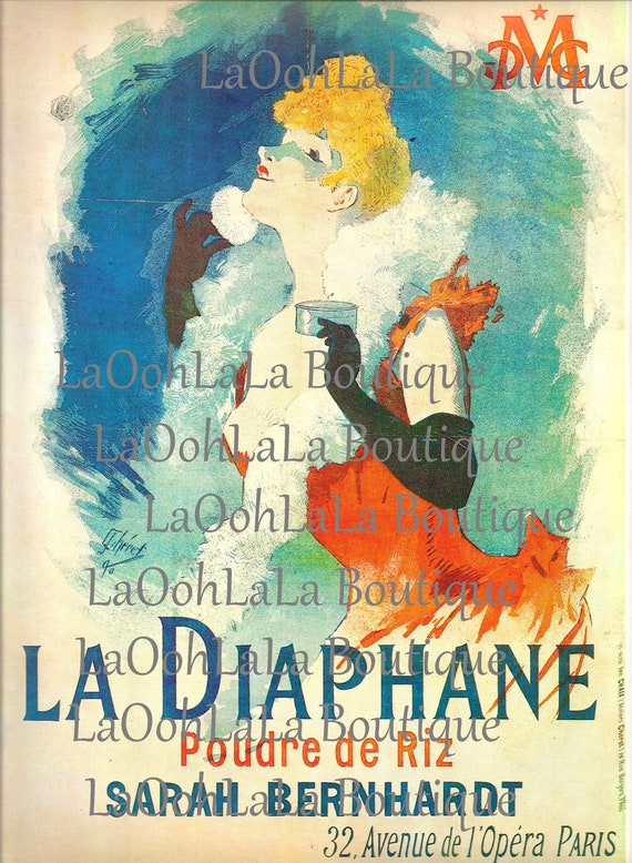 1890 La Diaphane Poudre De Riz Sarah Bernhardt Glamour Rice | Etsy