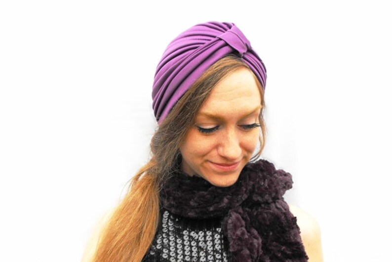 1960s Amethyst Gypsy Turban Hat Vintage Violet Fortune Teller | Etsy