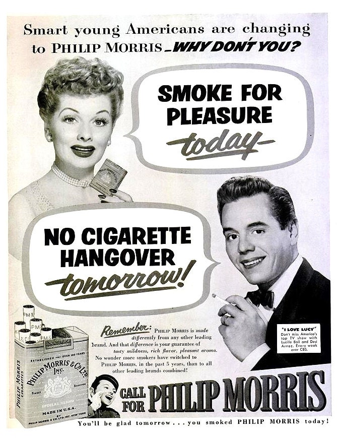 1952 Lucille Ball & Desi Arnaz Philip Morris Cigarettes | Etsy