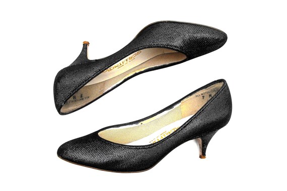 dark gray sparkly heels